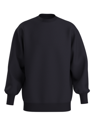 Basico Branco’s black oversized crewneck sweatshirt.