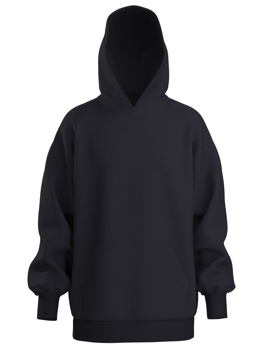 Oversized Hoodie in black made from heavyweight organic cotton French Terry with a relaxed unisex fit